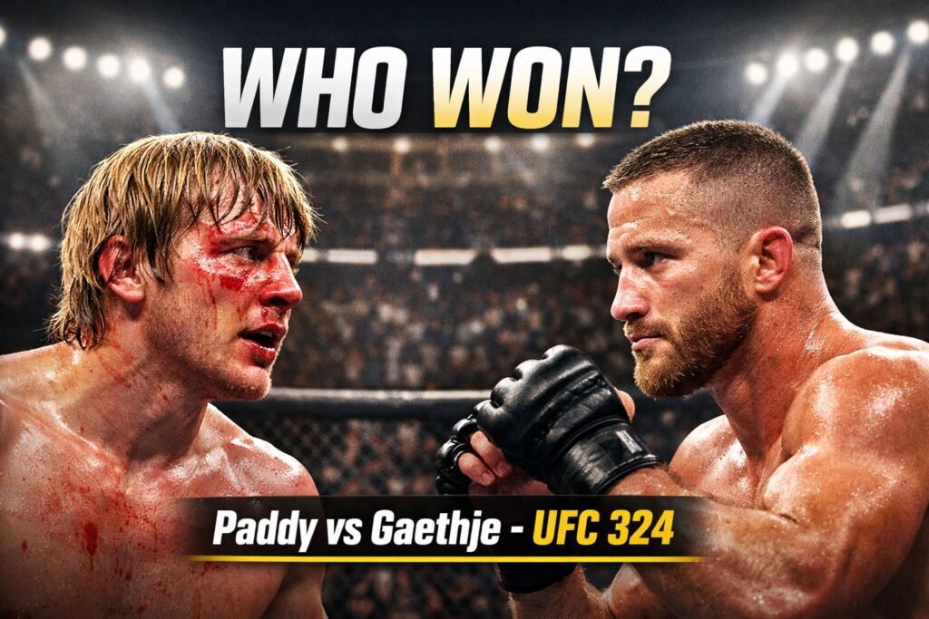 Who Won Paddy vs Gaethje? Justin Gaethje Beats Paddy Pimblett at UFC 324 Who Won Paddy vs Gaethje